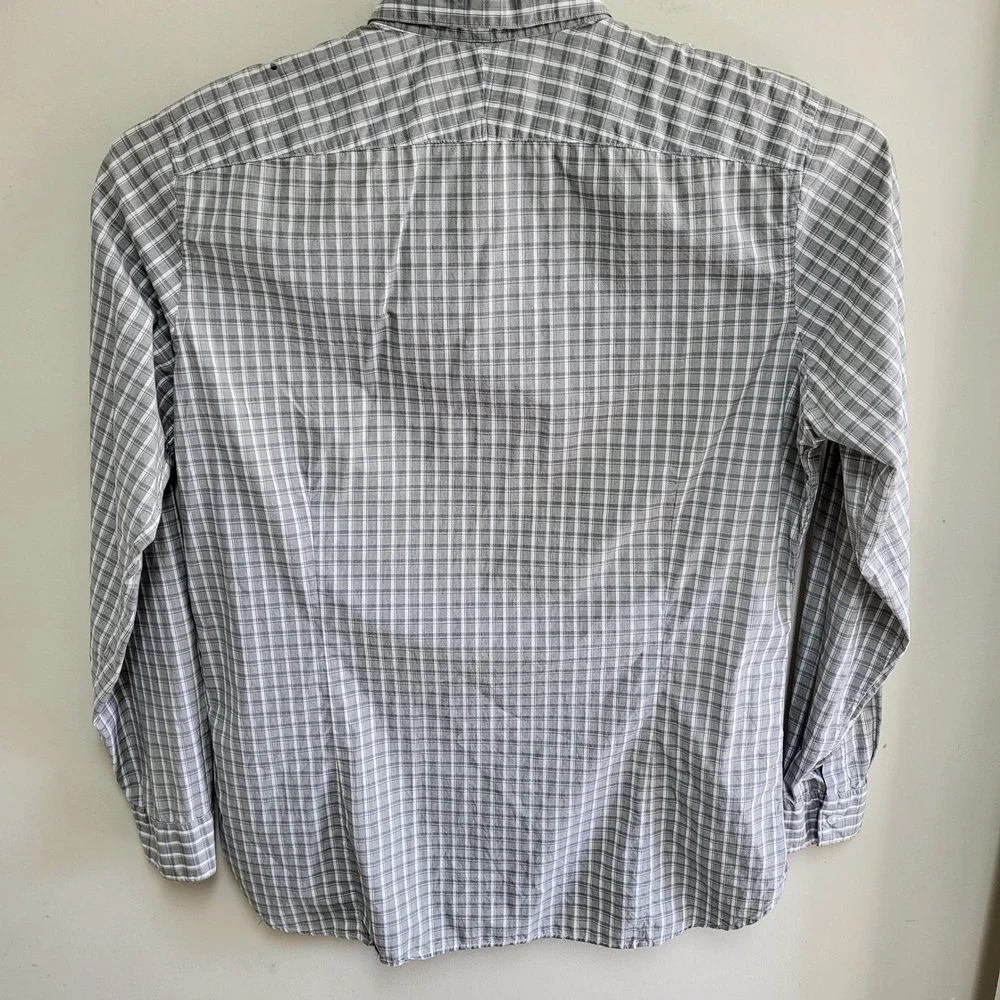 Banana Republic Heritage Collection Men XL Tall Tailored Slim Fit Plaid Shirt LS